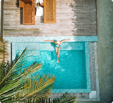 Relax in a private pool at a luxury apartment with Beach Please Tulum