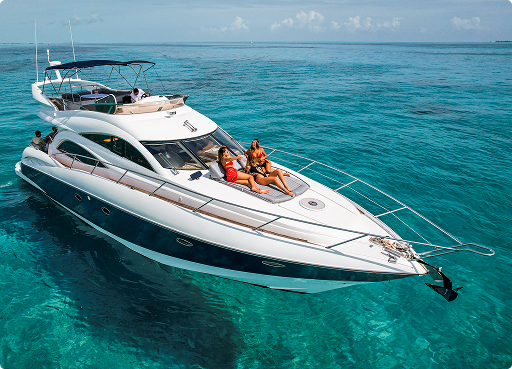 Navega en rutas personalizadas en un yate privado con Beach Please Tulum